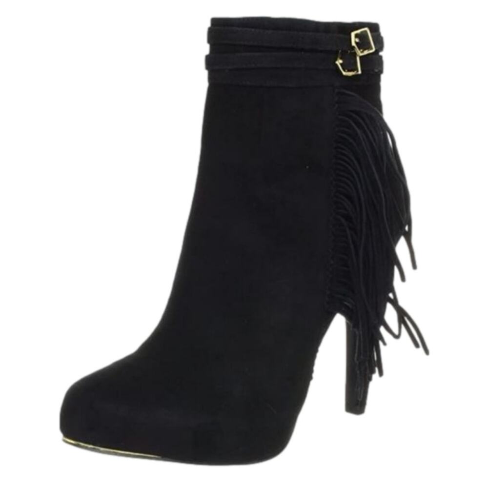 Sam Edelman Keegan fringed western heeled boho buckle boots size 10